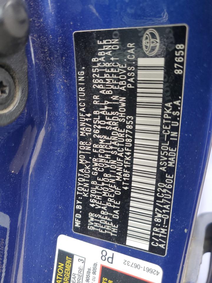 Toyota Camry Le Image 5