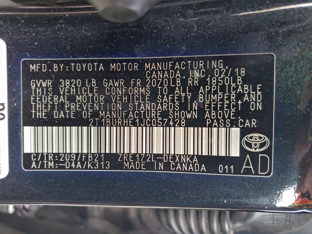 Toyota Corolla L Image 2