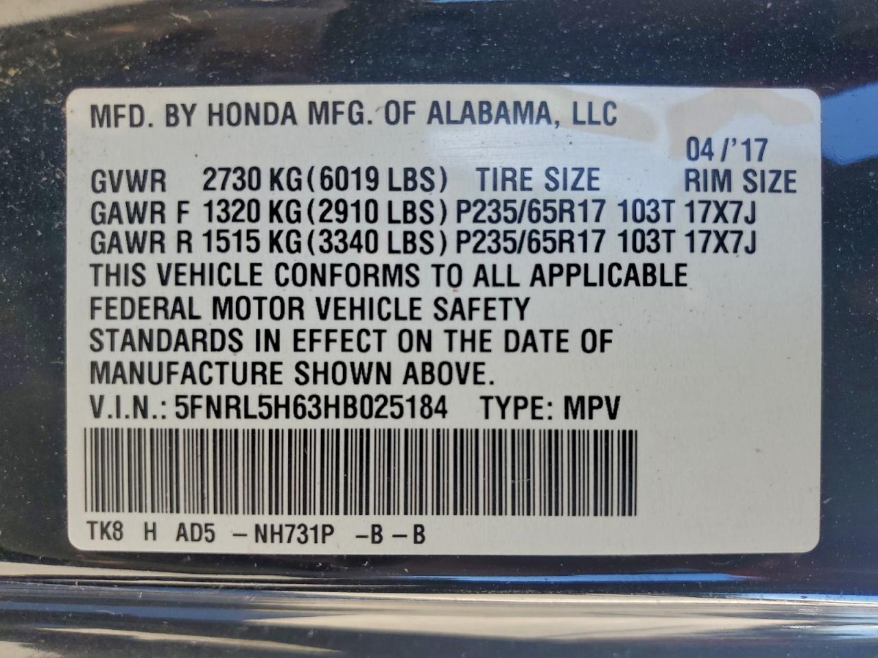 Honda Odyssey Exl Image 3