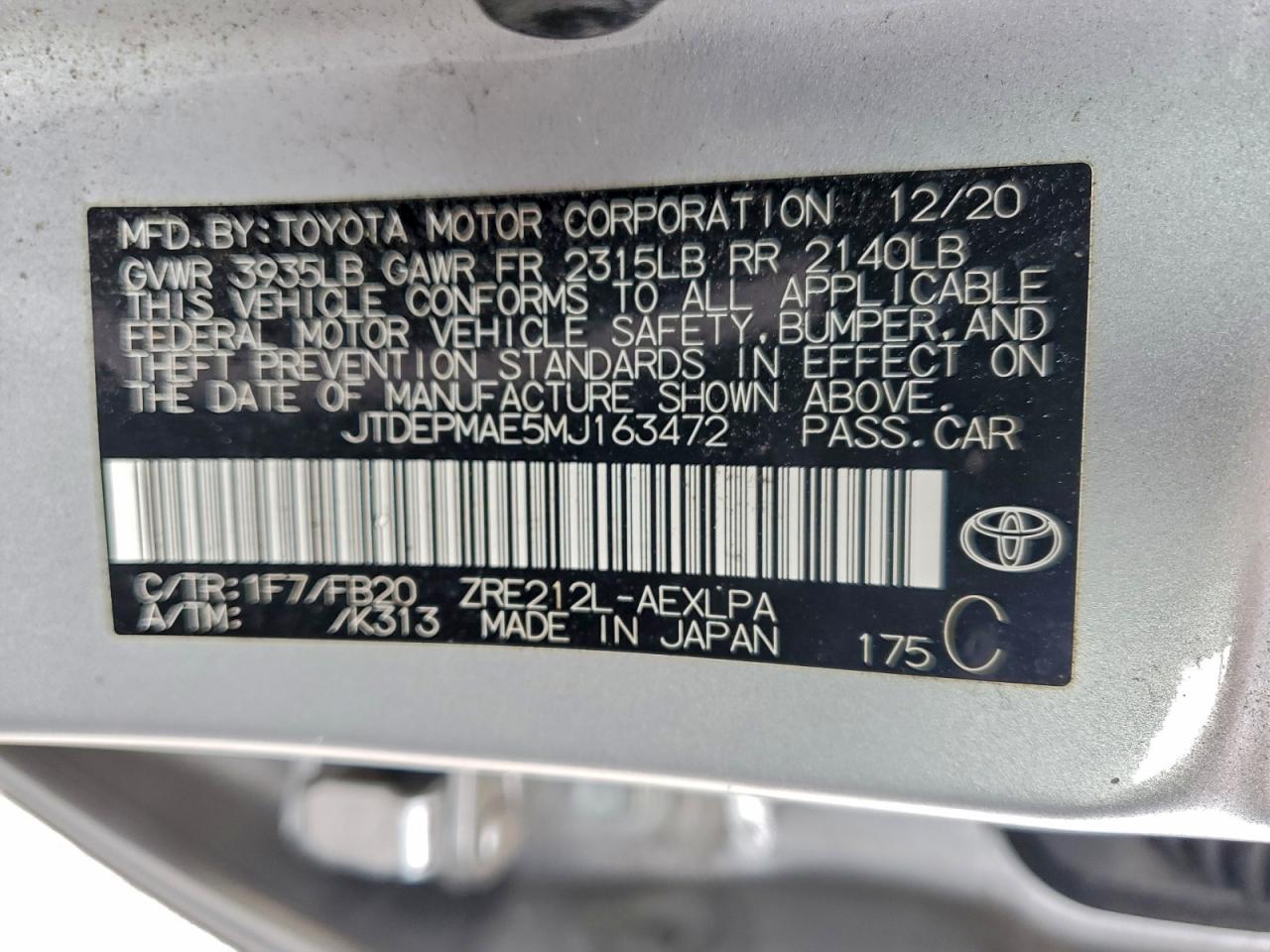 Toyota Corolla Le Image 12