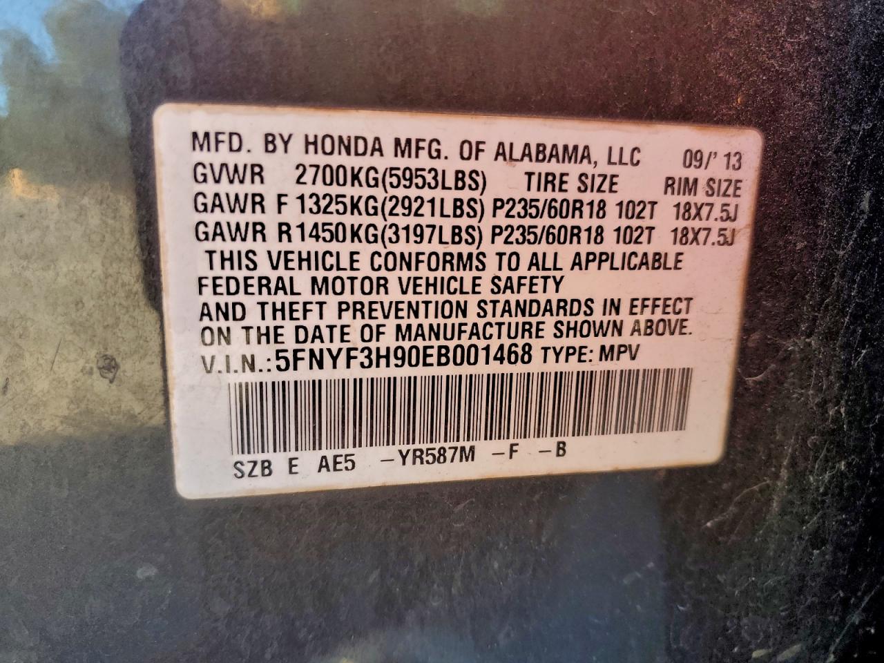 Honda Pilot Touring Image 11