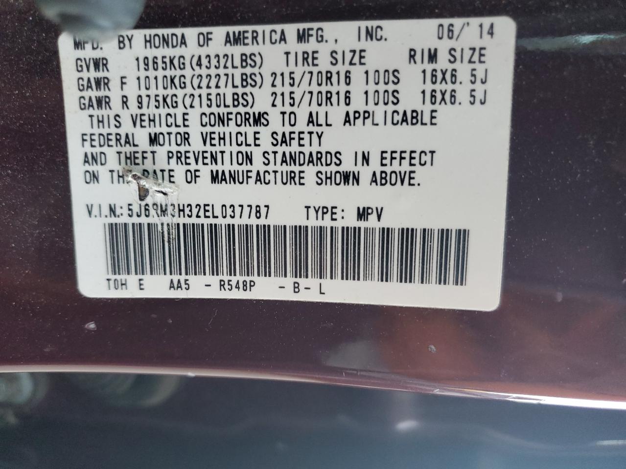 Honda Crv Lx Image 5