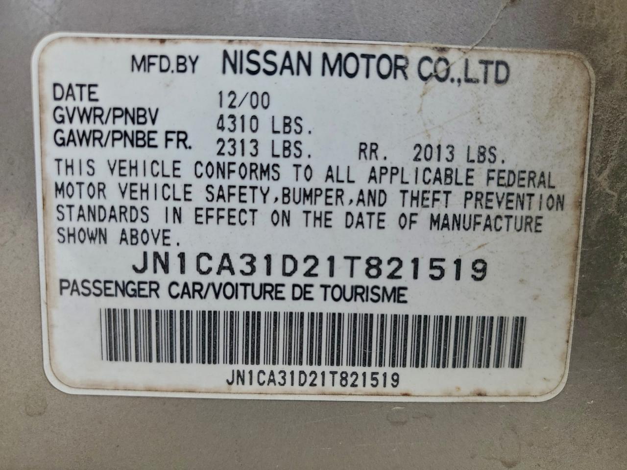 Nissan Maxima Gxe Image 9