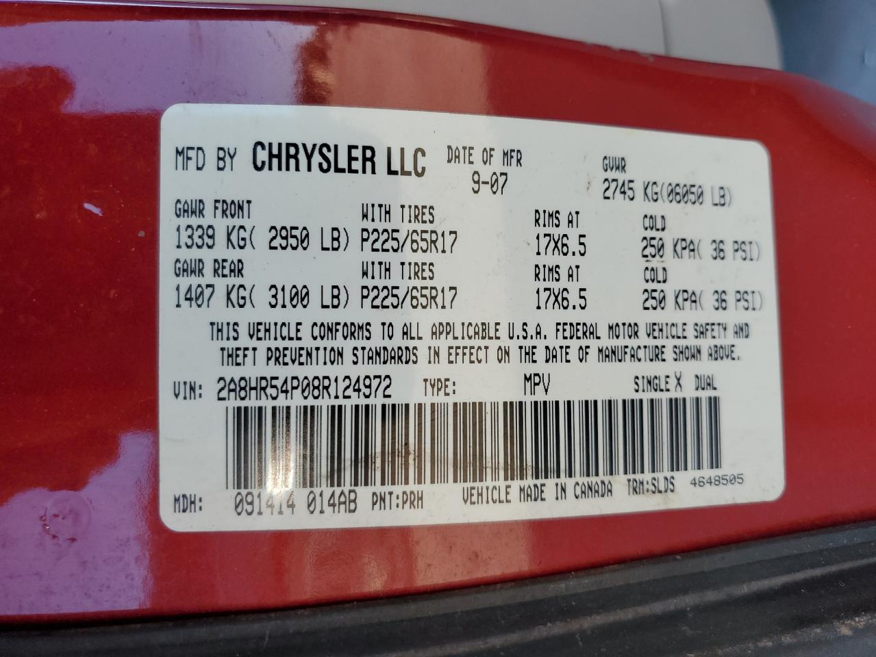 Chrysler Minivan Touring Image 9