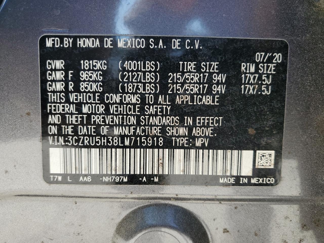 Honda HR-V Lx Image 8