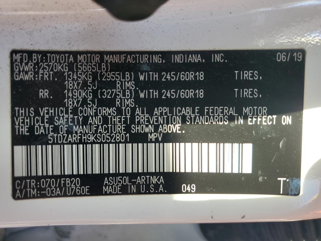 Toyota Highlander Le Image 8