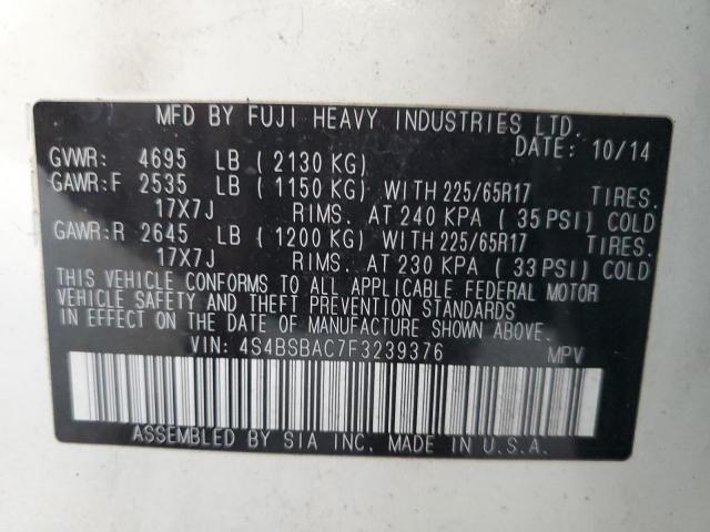 Subaru Outback 2.5i Image 11