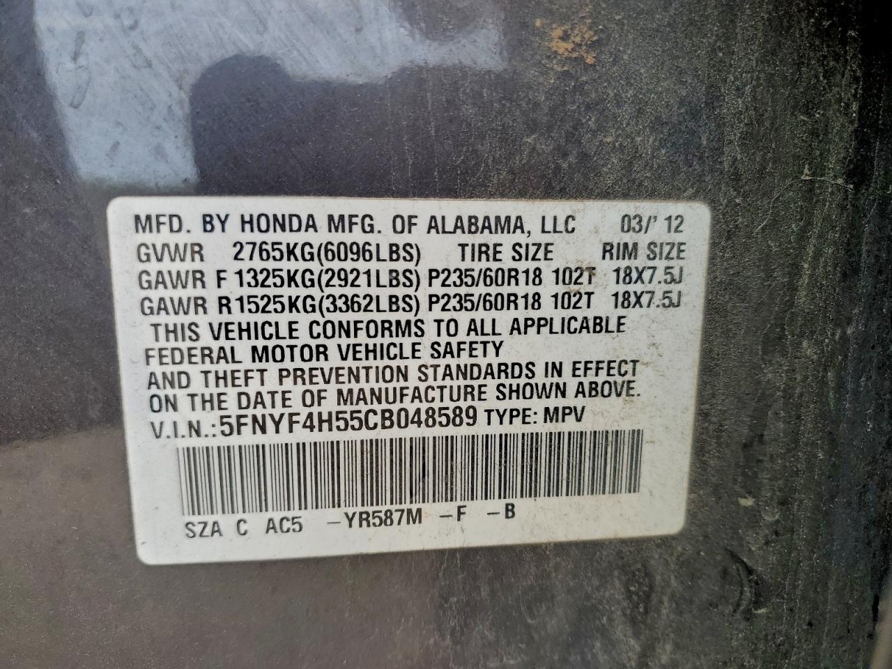 Honda Pilot Exl Image 12